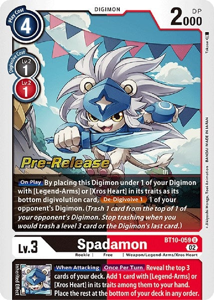 Image for Spadamon (BT10-059 U) (BT10_PR) - Digimon Card Game