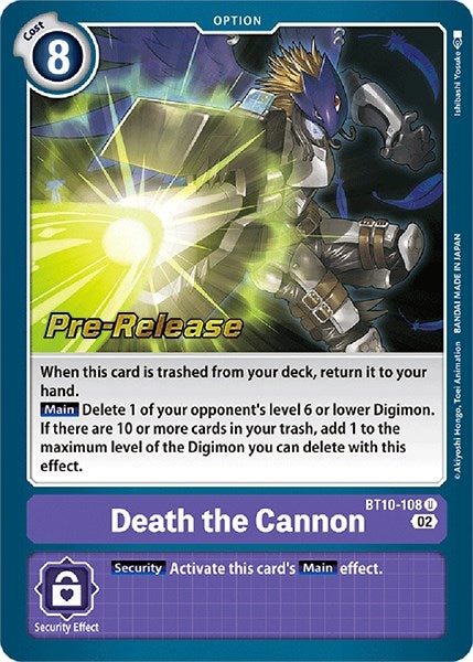 Image for Death the Cannon (BT10-108 U) (BT10_PR) - Digimon Card Game