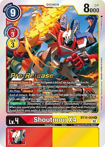Image for Shoutmon X4 (BT10-009 R) (BT10_PR) - Digimon Card Game