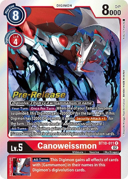Image for Canoweissmon (BT10-011 R) (BT10_PR) - Digimon Card Game