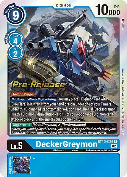 Image for DeckerGreymon (BT10-026 R) (BT10_PR) - Digimon Card Game
