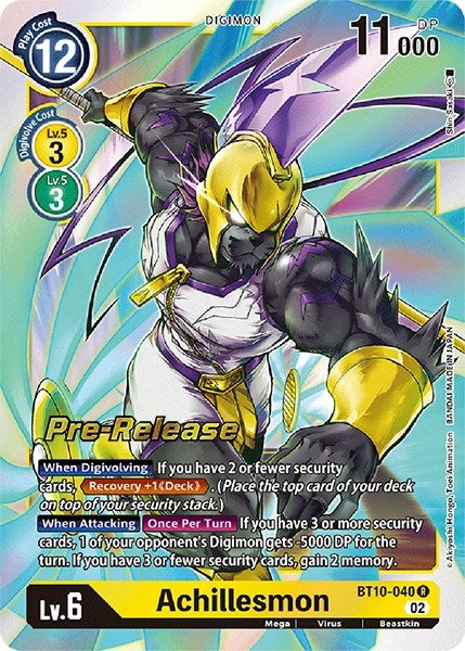 Image for Achillesmon (BT10-040 R) (BT10_PR) - Digimon Card Game