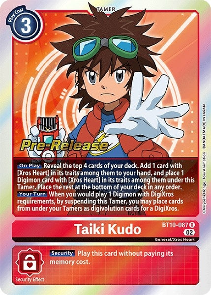 Image for Taiki Kudo (BT10-087 R) (BT10_PR) - Digimon Card Game