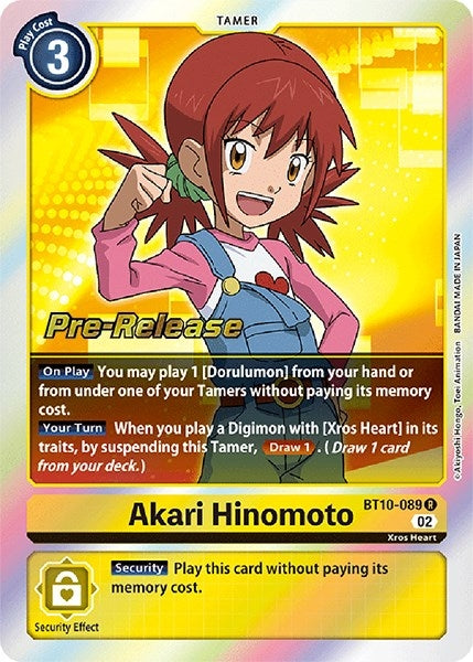 Image for Akari Hinomoto (BT10-089 R) (BT10_PR) - Digimon Card Game