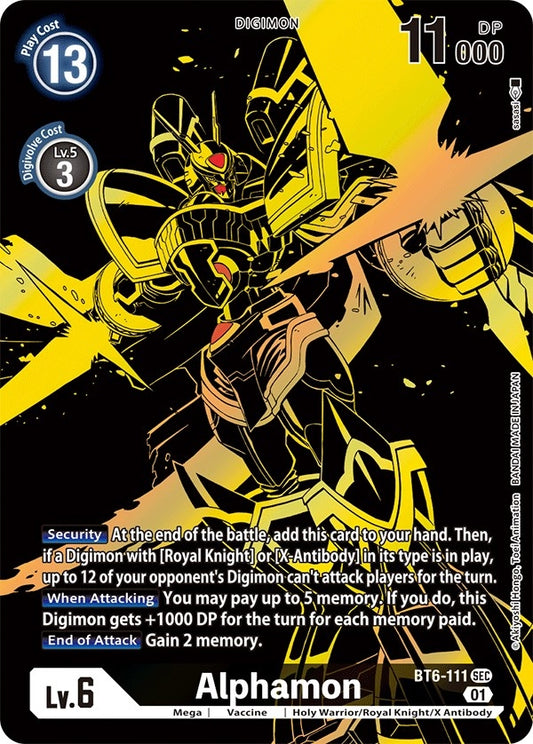 Image for Alphamon (Xros Encounter Ghost Rare) (BT6-111 SEC) (BT06) - Digimon Card Game
