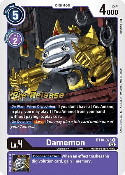 Image for Damemon (BT10-075 U) (BT10_PR) - Digimon Card Game