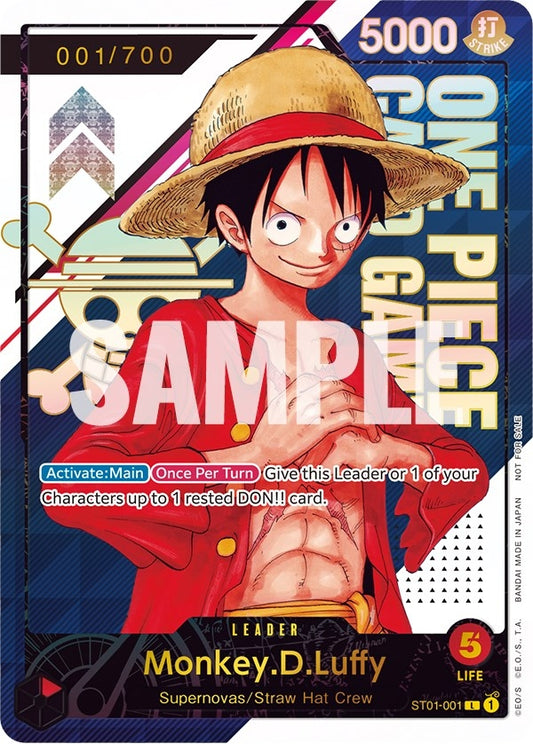 Image for Monkey.D.Luffy - ST01-001 [Serial Number] (ST01-001) (OP-PR) - One Piece Card Game