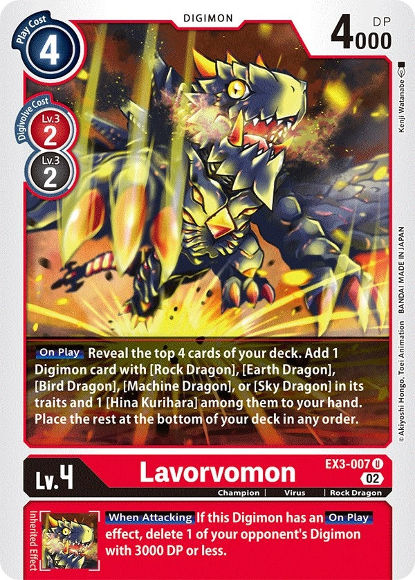 Image for Lavorvomon (EX3-007 U) (EX03) - Digimon Card Game