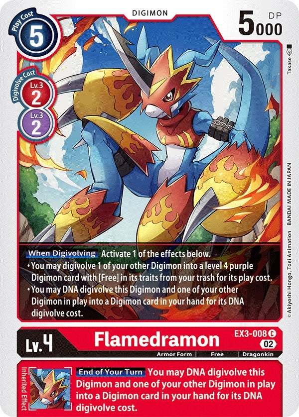 Image for Flamedramon (EX3-008 C) (EX03) - Digimon Card Game