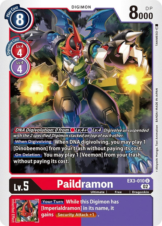 Image for Paildramon (EX3-010 U) (EX03) - Digimon Card Game