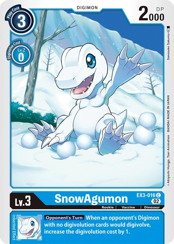 Image for SnowAgumon (EX3-016 C) (EX03) - Digimon Card Game