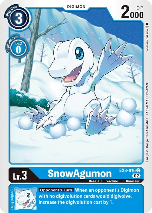 Image for SnowAgumon (EX3-016 C) (EX03) - Digimon Card Game