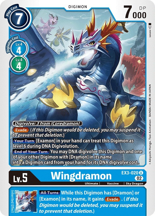 Image for Wingdramon (EX3-020 U) (EX03) - Digimon Card Game