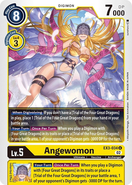 Image for Angewomon (EX3-034 U) (EX03) - Digimon Card Game