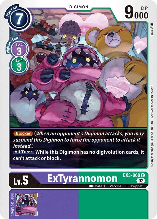 Image for ExTyrannomon (EX3-060 C) (EX03) - Digimon Card Game