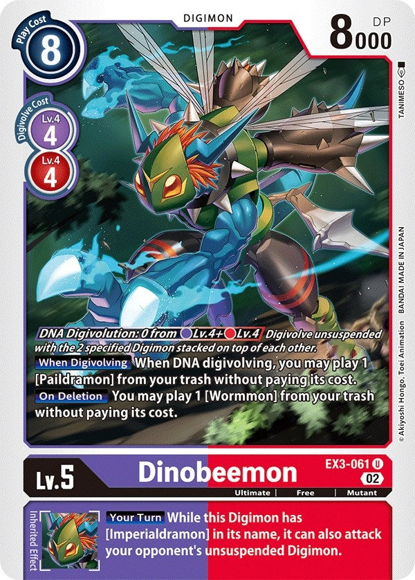 Image for Dinobeemon (EX3-061 U) (EX03) - Digimon Card Game