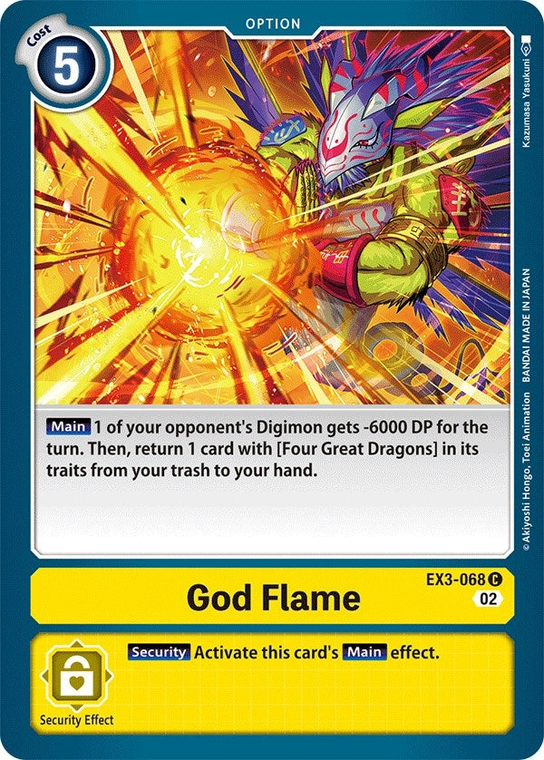 Image for God Flame (EX3-068 C) (EX03) - Digimon Card Game