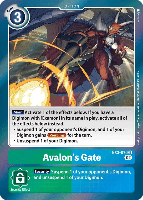 Image for Avalon's Gate (EX3-070 R) (EX03) - Digimon Card Game
