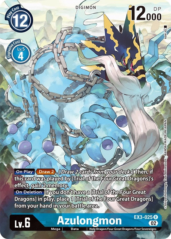 Image for Azulongmon (Alternate Art) (EX3-025 R) (EX03) - Digimon Card Game