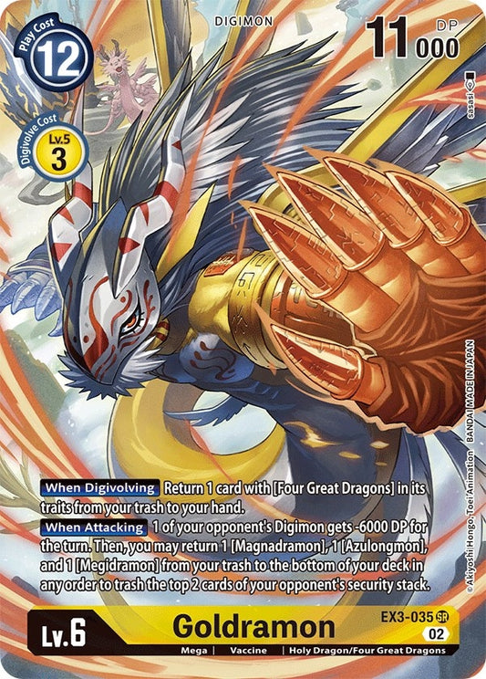 Image for Goldramon (Alternate Art) (EX3-035 SR) (EX03) - Digimon Card Game