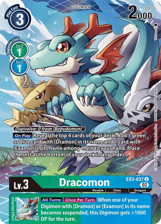 Image for Dracomon (Alternate Art) (EX3-037 U) (EX03) - Digimon Card Game