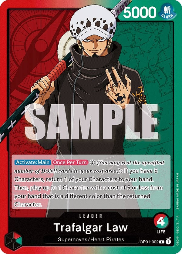 Image for Trafalgar Law (002) (OP01-002) (OP01) - One Piece Card Game