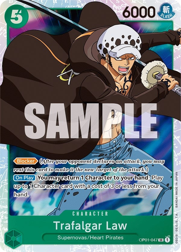 Image for Trafalgar Law (047) (OP01-047) (OP01) - One Piece Card Game