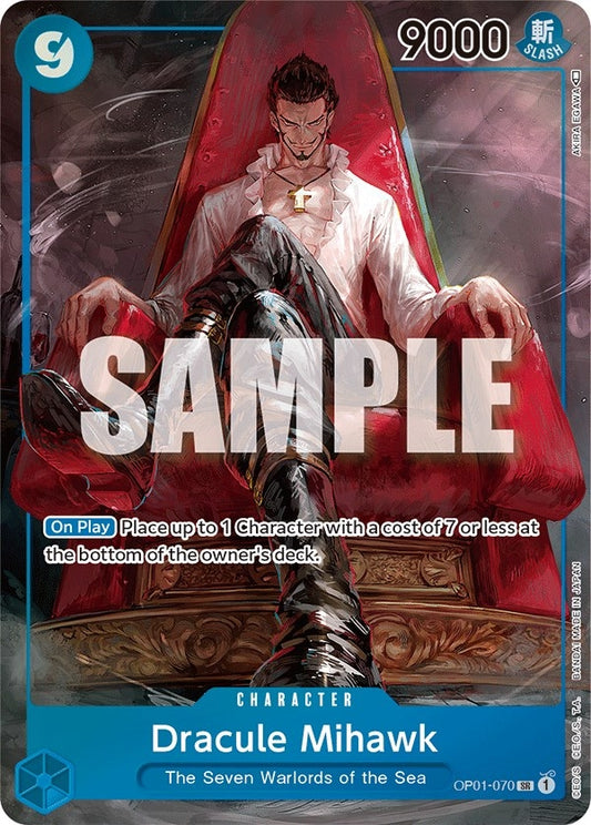 Image for Dracule Mihawk (Parallel) (OP01-070) (OP01) - One Piece Card Game