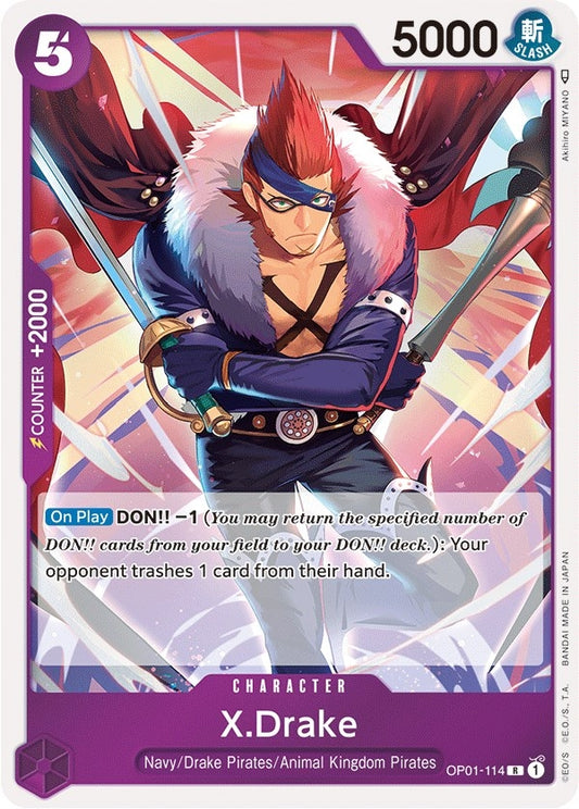Image for X.Drake (114) (OP01-114) (OP01) - One Piece Card Game