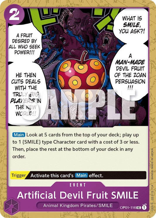 Image for Artificial Devil Fruit SMILE (OP01-116) (OP01) - One Piece Card Game
