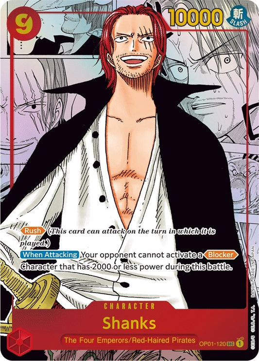 Image for Shanks (Parallel) (Manga) (Alternate Art) (OP01-120) (OP01) - One Piece Card Game