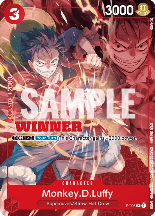 Image for Monkey.D.Luffy - P-006 (Winner Pack Vol. 1) (P-006) (OP-PR) - One Piece Card Game