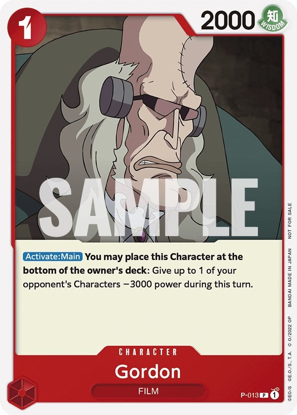 Image for Gordon (One Piece Film Red) (P-013) (OP-PR) - One Piece Card Game