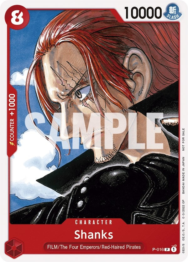 Image for Shanks (One Piece Film Red) (P-016) (OP-PR) - One Piece Card Game