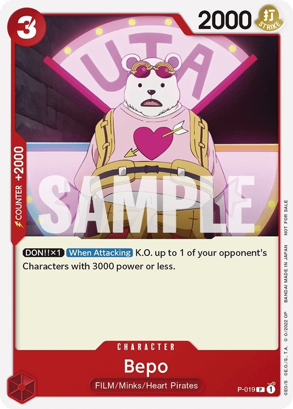 Image for Bepo (One Piece Film Red) (P-019) (OP-PR) - One Piece Card Game