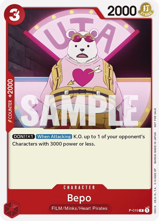 Image for Bepo (One Piece Film Red) (P-019) (OP-PR) - One Piece Card Game