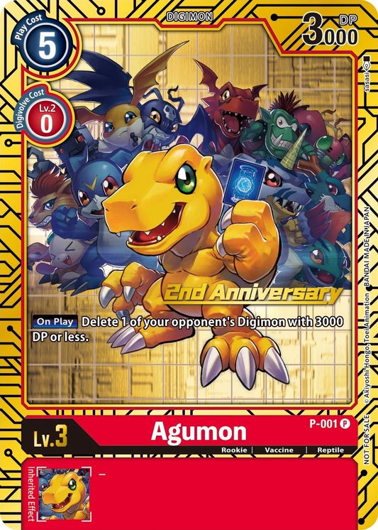 Image for Agumon - P-001 (2nd Anniversary Card Set) (P-001 P) (D-PR) - Digimon Card Game