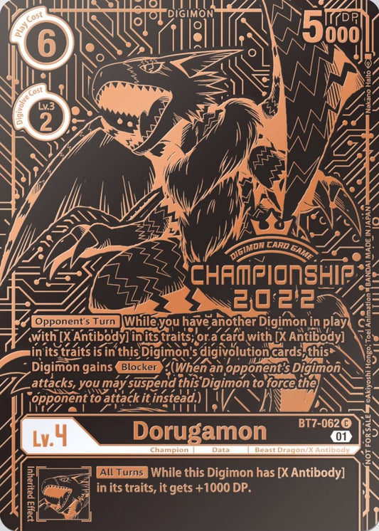 Image for Dorugamon (2022 Championship Finals 3rd Place) (BT7-062 C) (BT07) - Digimon Card Game