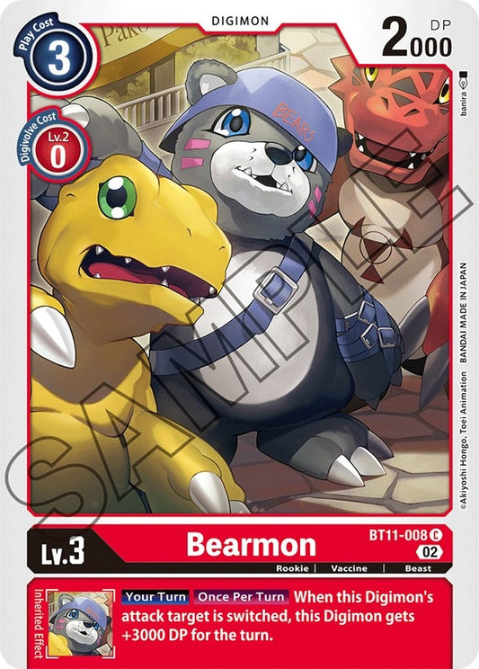 Image for Bearmon (BT11-008 C) (BT11) - Digimon Card Game