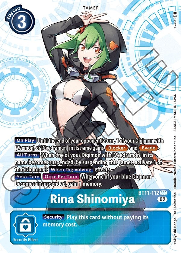 Image for Rina Shinomiya (BT11-112 SEC) (BT11) - Digimon Card Game