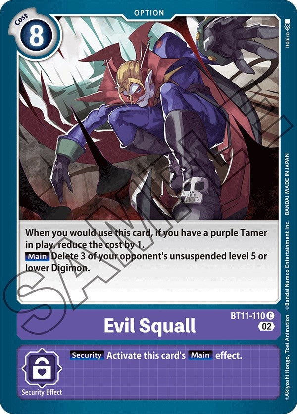Image for Evil Squall (BT11-110 C) (BT11) - Digimon Card Game