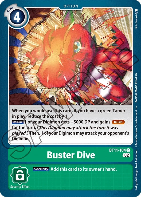 Image for Buster Dive (BT11-104 C) (BT11) - Digimon Card Game