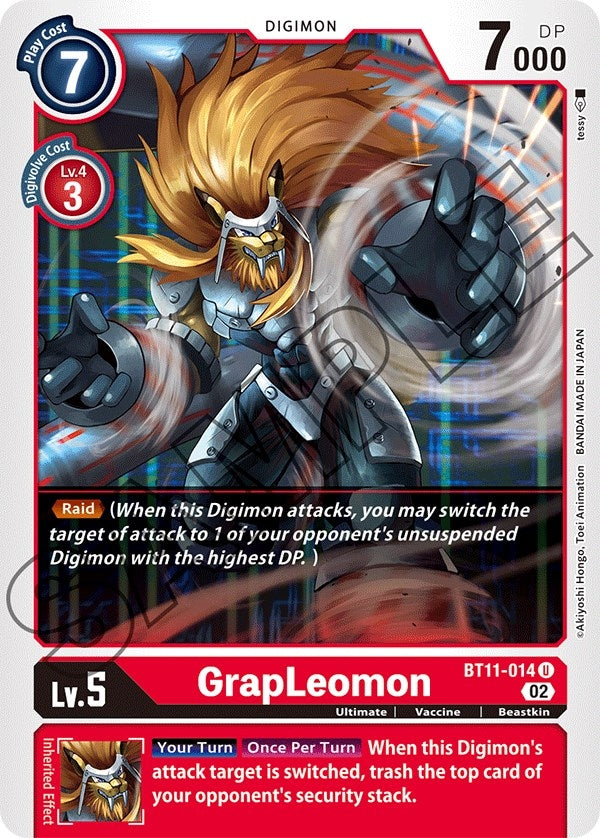 Image for GrapLeomon (BT11-014 U) (BT11) - Digimon Card Game