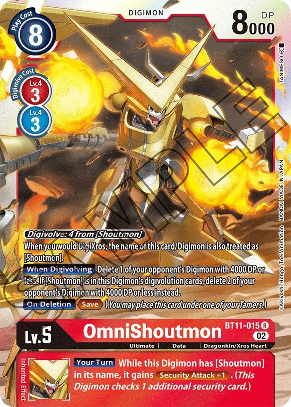 Image for OmniShoutmon (BT11-015 R) (BT11) - Digimon Card Game