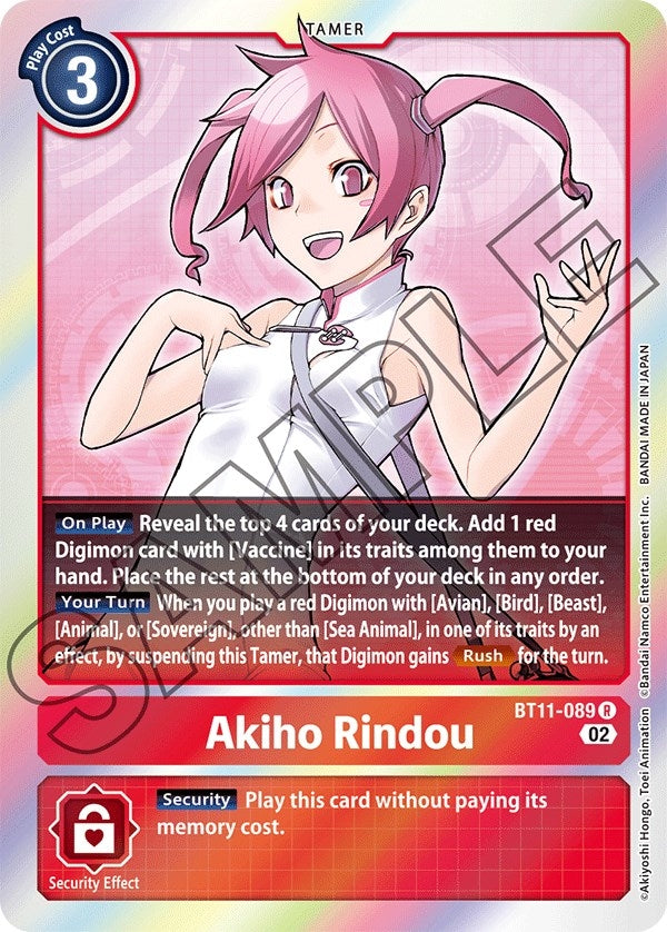 Image for Akiho Rindou (BT11-089 R) (BT11) - Digimon Card Game