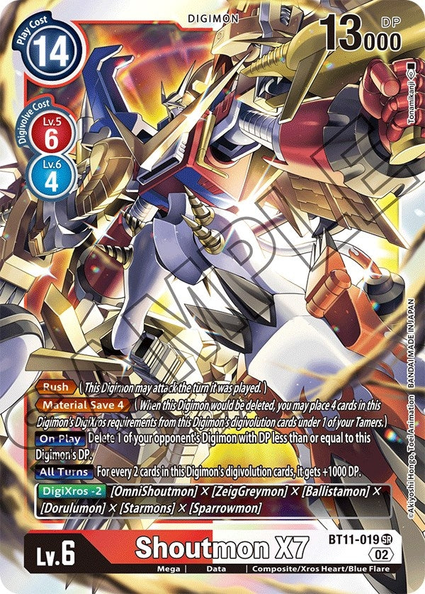 Image for Shoutmon X7 (BT11-019 SR) (BT11) - Digimon Card Game