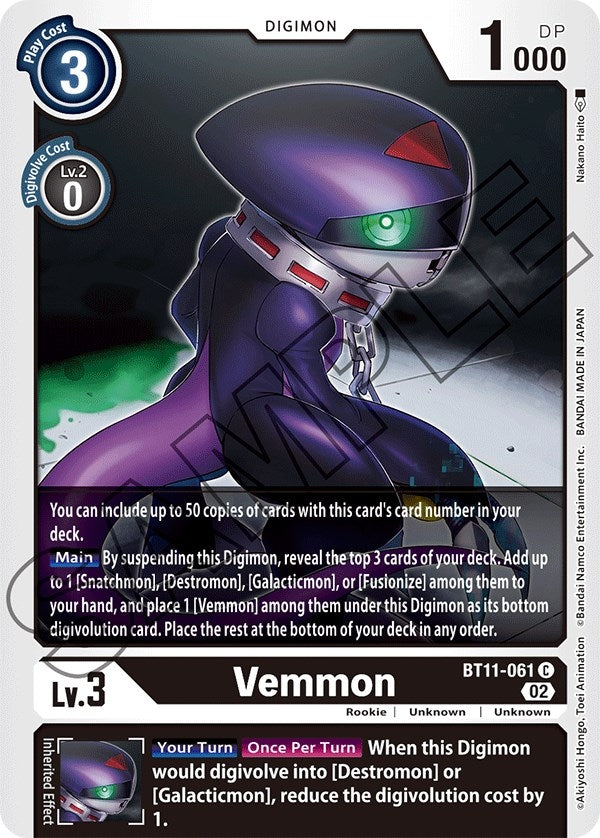 Image for Vemmon (BT11-061 C) (BT11) - Digimon Card Game