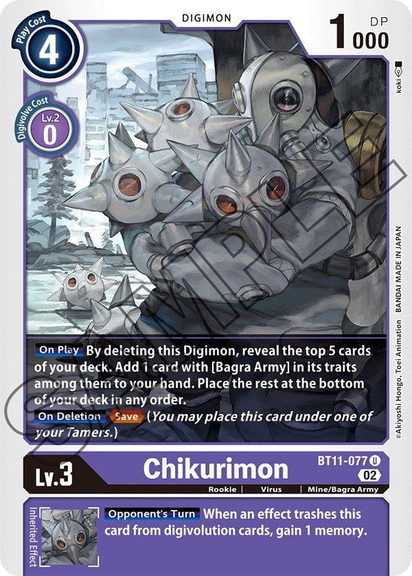 Image for Chikurimon (BT11-077 U) (BT11) - Digimon Card Game