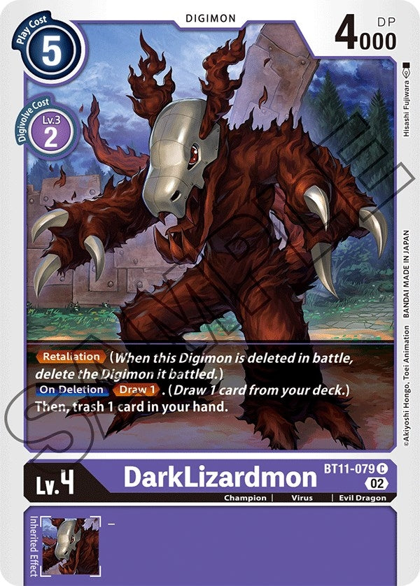 Image for DarkLizardmon (BT11-079 C) (BT11) - Digimon Card Game