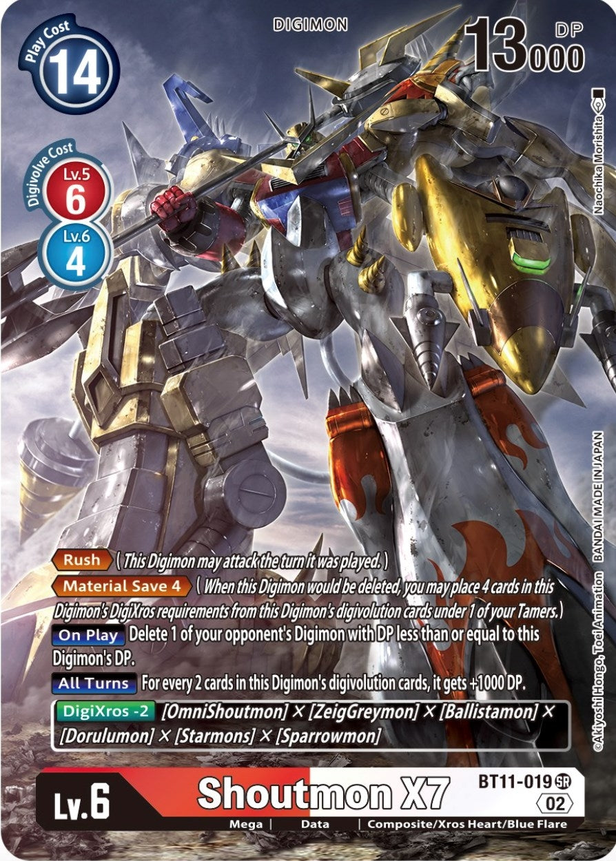 Image for Shoutmon X7 (Alternate Art) (BT11-019 SR) (BT11) - Digimon Card Game
